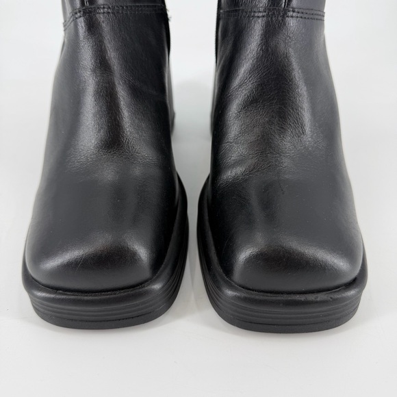 Steve Madden Fantsie Chunky Leather Boot Platform 9.5 Y2K 90s Black - Picture 3 of 9